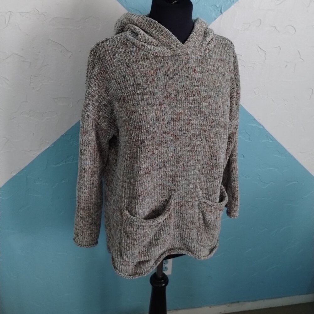 Colorful Crochet Knit Hoodie